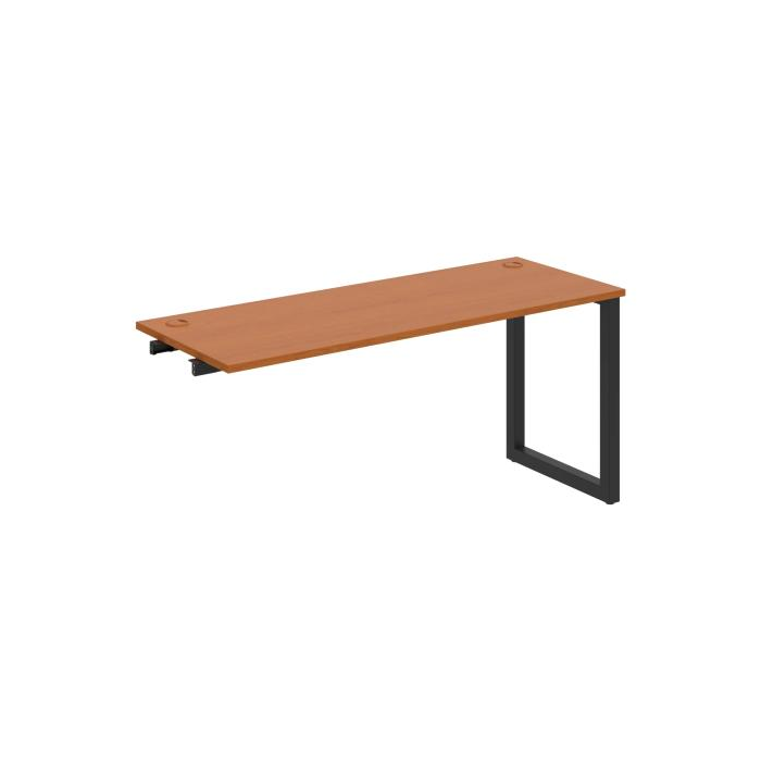 Pracovný stôl UNI O, k pozdĺ. reťazeniu, 160x75,5x60 cm, čerešňa/čierna