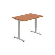 Pracovný stôl RUN, ZO, 3S, 120x64,5-130,5x80 cm, čerešňa/sivá