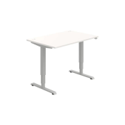 Pracovný stôl RUN, ZO, 3S, 120x64,5-130,5x80 cm, biela/sivá