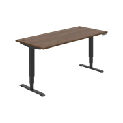 Pracovný stôl RUN, PO, 3S, 180x64,5-130,5x80 cm, orech/čierna