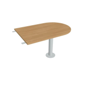 Doplnkový stôl Flex, 120x75,5x80 cm, dub/kov