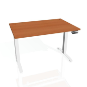 Pracovný stôl Motion, PO, 2S, 140x70,5-120,5x80 cm, čerešňa/biela