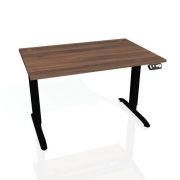Pracovný stôl Motion, PO, 2S, 160x70,5-120,5x80 cm, orech/čierna
