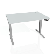 Pracovný stôl Motion, PO, 2S, 180x70,5-120,5x80 cm, sivá/sivá
