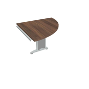 Doplnkový stôl Cross, pravý, 80x75,5x80 cm, orech/kov