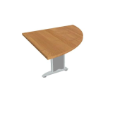 Doplnkový stôl Flex, pravý, 80x75,5x80 cm, jelša/kov