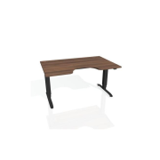 Pracovný stôl Motion Ergo, ZO, 3S, 140x61-128,x90 cm, orech/čierna