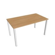 Rokovací stôl Uni, 140x75,5x80 cm, dub/biela