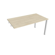 Rokovací stôl Uni k pozdĺ. reťazeniu, 140x75,5x80 cm, agát/biela