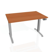 Pracovný stôl Motion, PO, 2S, 140x70,5-120,5x80 cm, čerešňa/sivá