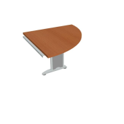 Doplnkový stôl Cross, pravý, 80x75,5x80 cm, čerešňa/kov