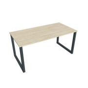 Rokovací stôl UNI O, 160x75,5x80 cm, agát/čierna