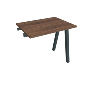 Pracovný stôl UNI A, k pozdĺ. reťazeniu, 80x75,5x60 cm, orech/čierna