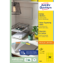 Etikety farebné 70x37mm Avery A4 100 hárkov žlté