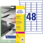 Etikety odolné na špeciálne použitie Avery `šachovnicový vzor` 45,7x21,2mm A4 biele 20 hárkov
