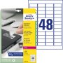 Etikety odolné na špeciálne použitie Avery `šachovnicový vzor` 45,7x21,2mm A4 biele 20 hárkov