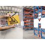 Samolepiaci Duraframe Security A4, žlto-čierny, bal.2 ks