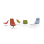 Taburet Chic Lounge, nohy Metallic, látka Synergy LDS 73