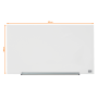 Sklenená tabuľa Nobo Diamond biela 680x380 mm