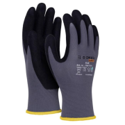 Rukavice pletené, polomáčané DONAU SAFETY Flex, kat. II šedé veľ. 9