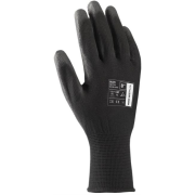 Rukavice polyester, polomáčané BUCK čierne veľ. 9/L