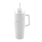 Termo hrnček dvojstenný biely personalizovaný so slamkou 900ml