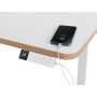 Stôl na sedenie/státie elektrický Leitz Ergo s kompaktnou doskou, 140x80cm biely
