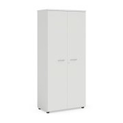 Šatníková skriňa BASIC s výsuvným vešiakom, so zámkom, 80x40x182,1cm, biela