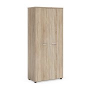 Šatníková skriňa BASIC s výsuvným vešiakom, so zámkom, 80x40x182,1cm, dub Sonoma